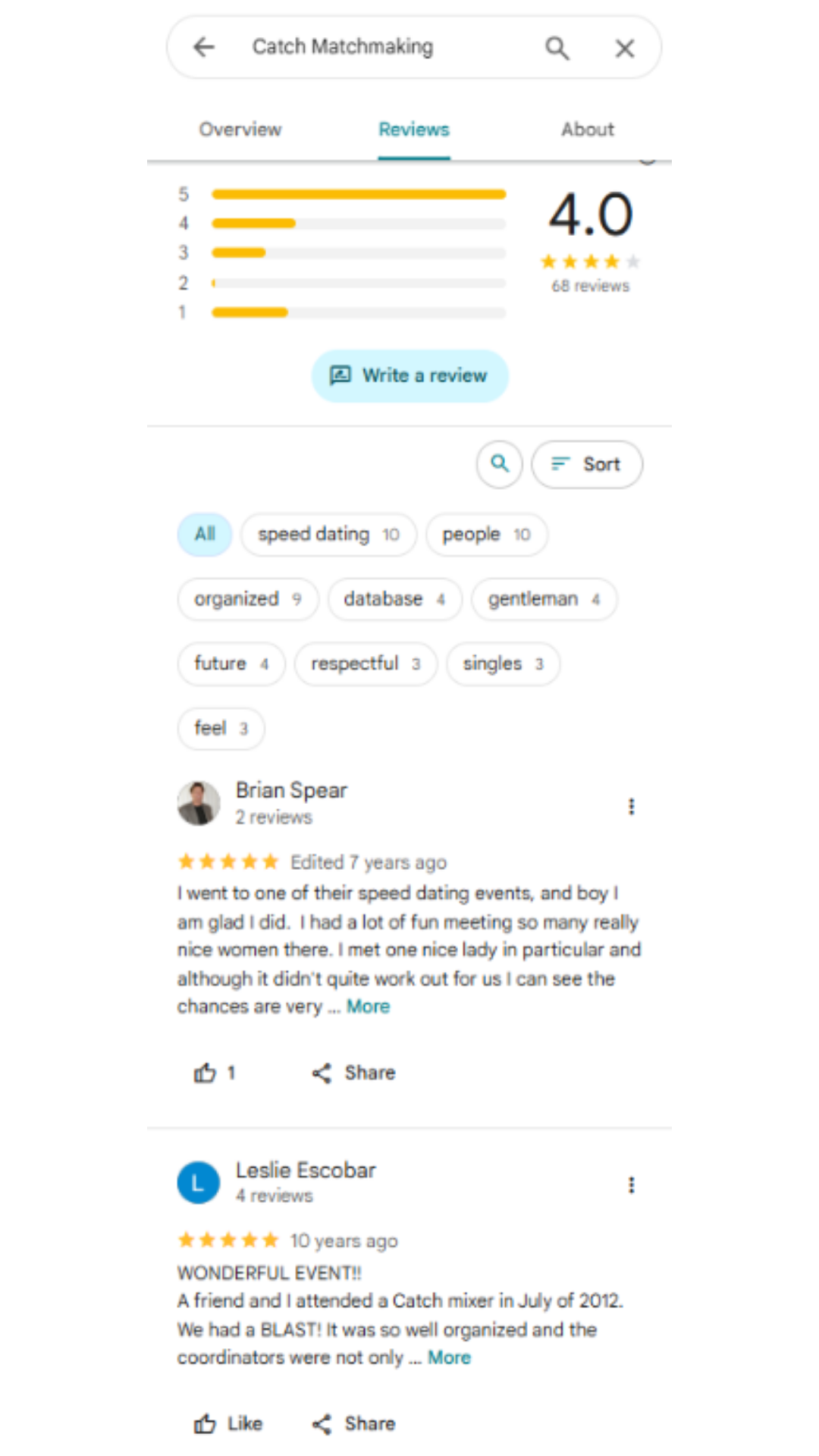 Catch Matchmaking review screenshot 1