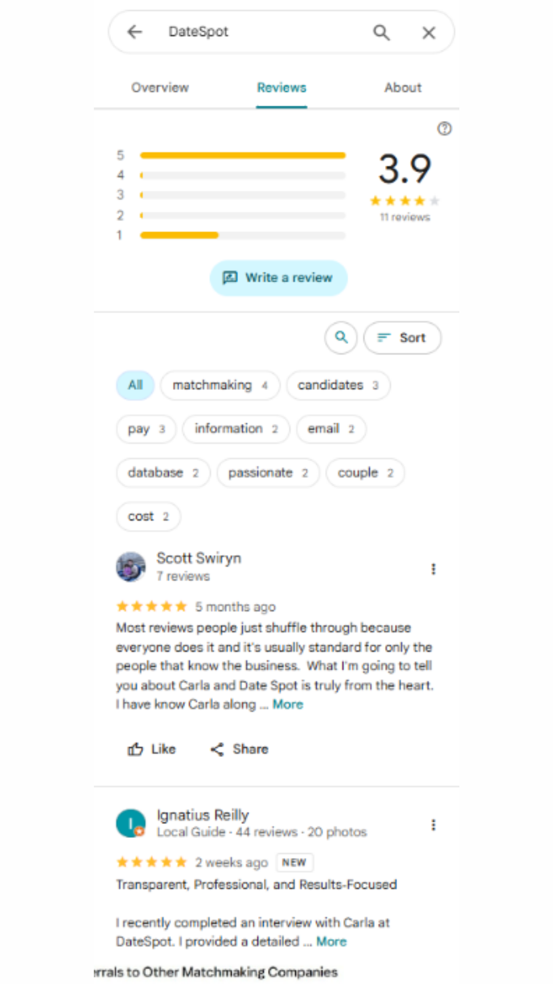DateSpot review screenshot 1
