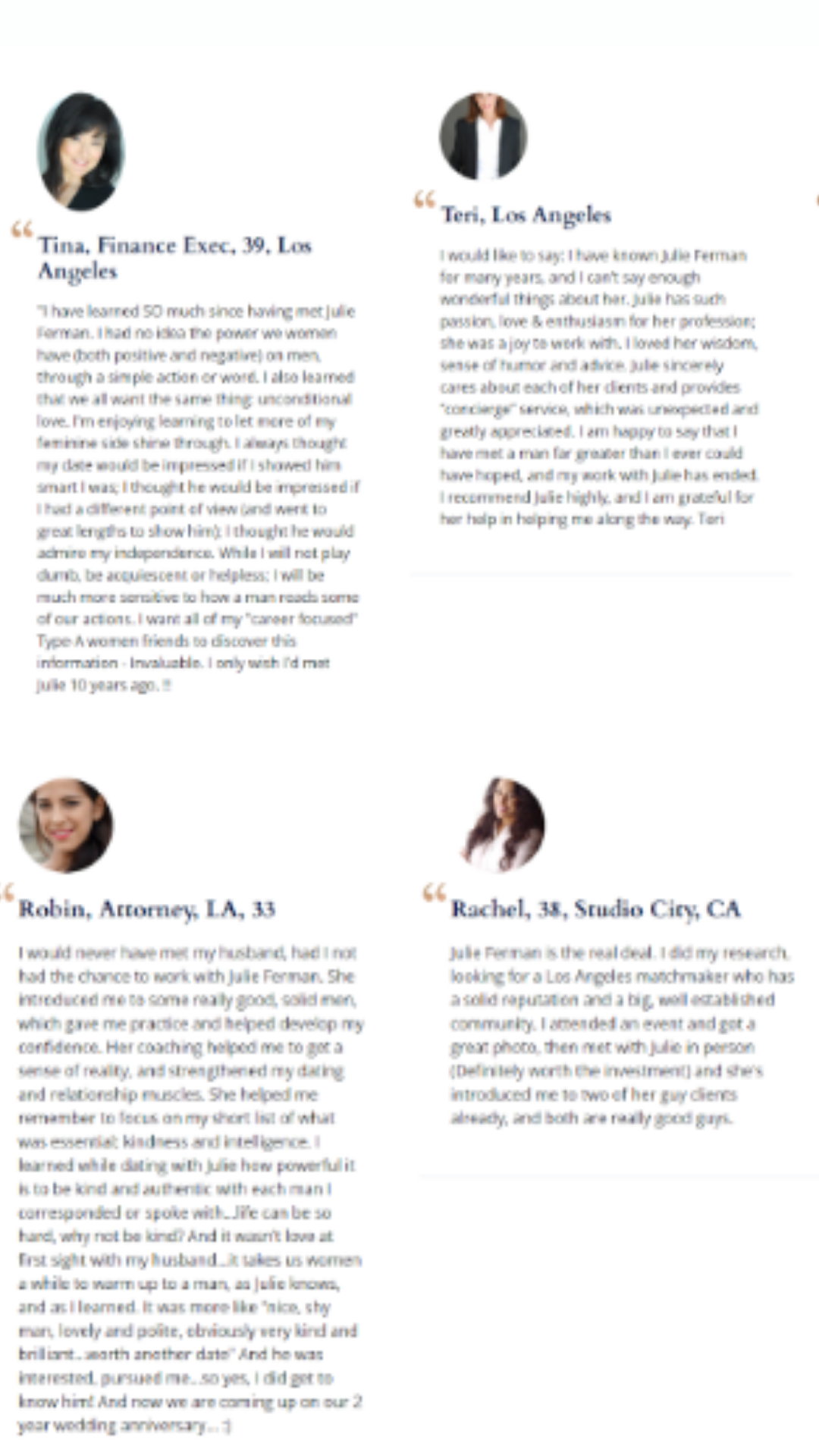 Julie Ferman Associates LLC review screenshot 1