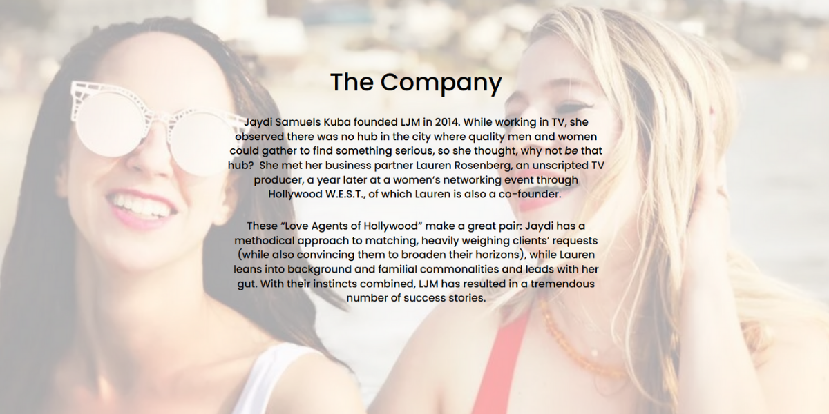 Jaydi Samuels Kuba - Founder of LJ Matchmaking