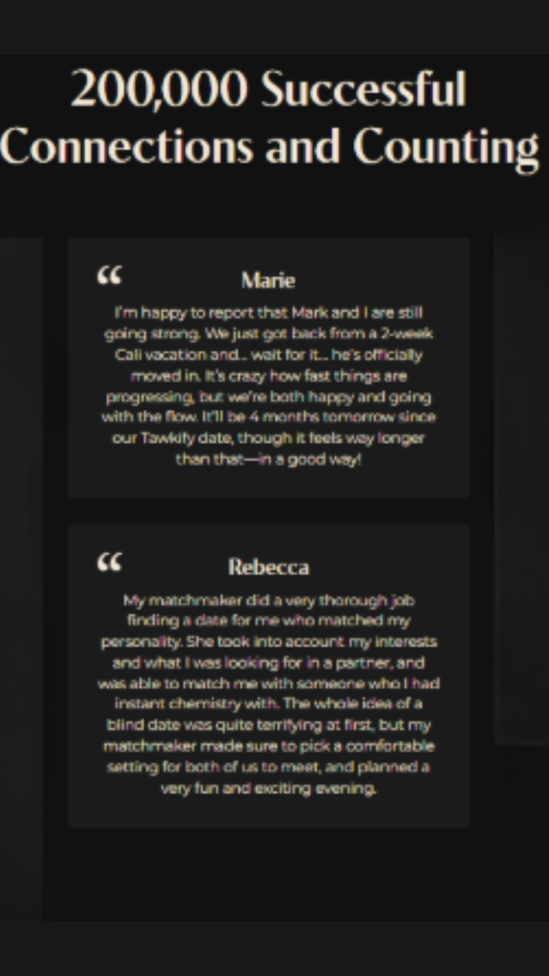 Tawkify review screenshot 1